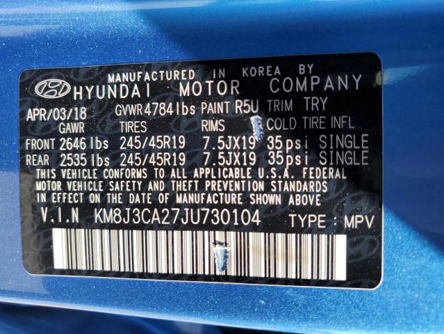 2018 HYUNDAI TUCSON VAL - KM8J3CA27JU730104