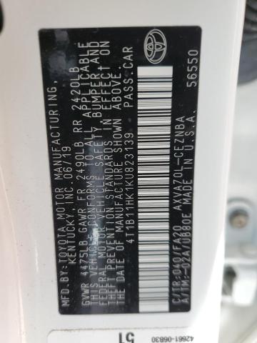 2019 TOYOTA CAMRY L - 4T1B11HK1KU823139