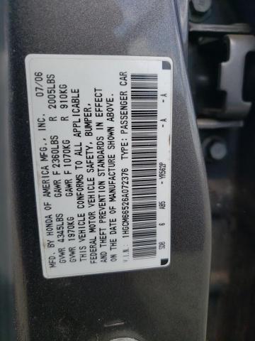 2006 HONDA ACCORD EX 1HGCM66526A072376  67906674