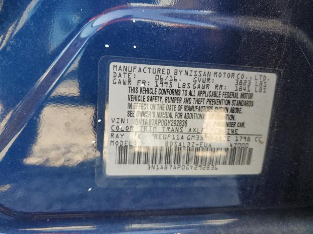 2016 NISSAN SENTRA S - 3N1AB7AP0GY292836
