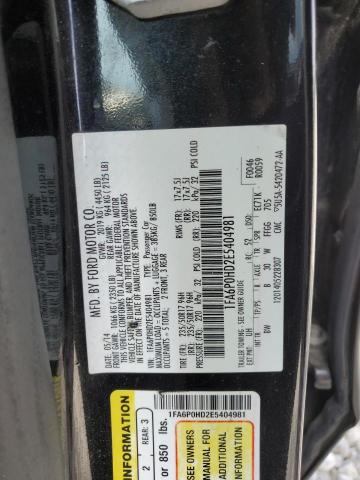 VIN 1FA6P0HD2E5404981 2014 Ford Fusion, SE no.12