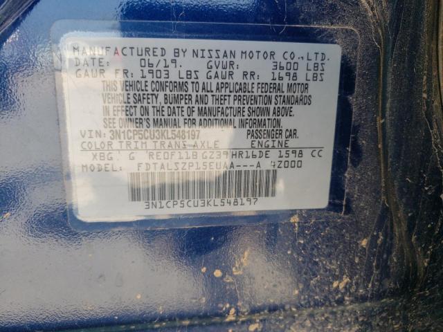 2019 NISSAN KICKS S - 3N1CP5CU3KL548197
