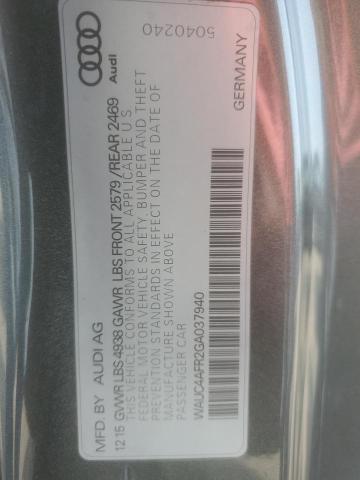 2016 AUDI S5 PREMIUM - WAUC4AFR2GA037940