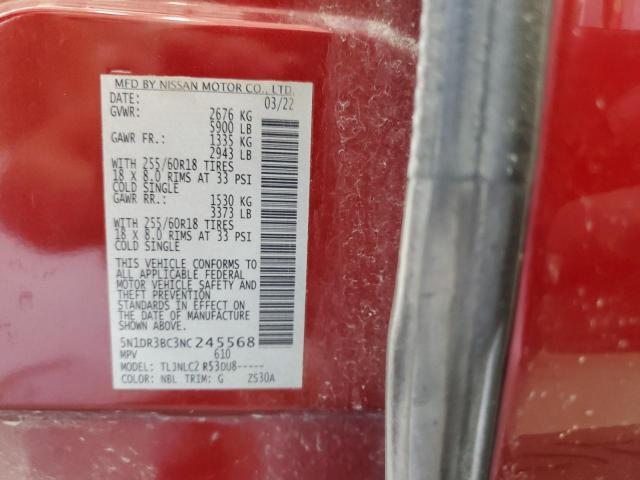 2022 NISSAN PATHFINDER - 5N1DR3BC3NC245568