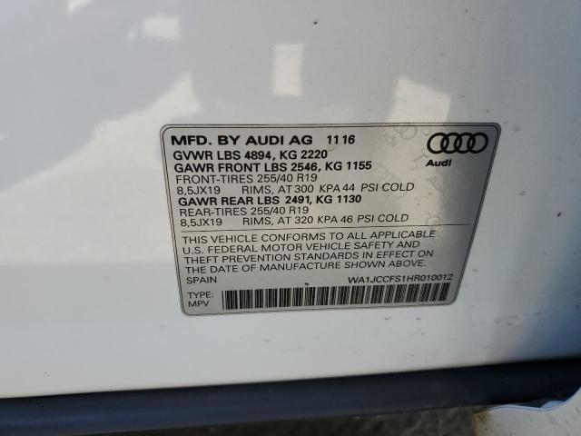 VIN WA1JCCFS1HR010012 2017 Audi Q3, Premium Plus no.13