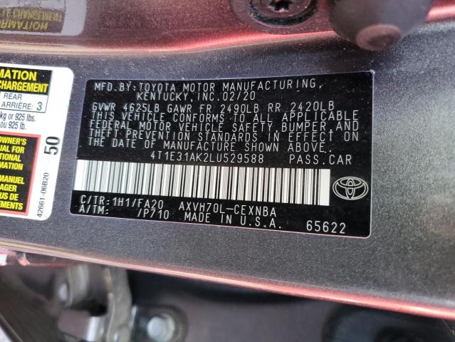 2020 TOYOTA CAMRY LE - 4T1E31AK2LU529588