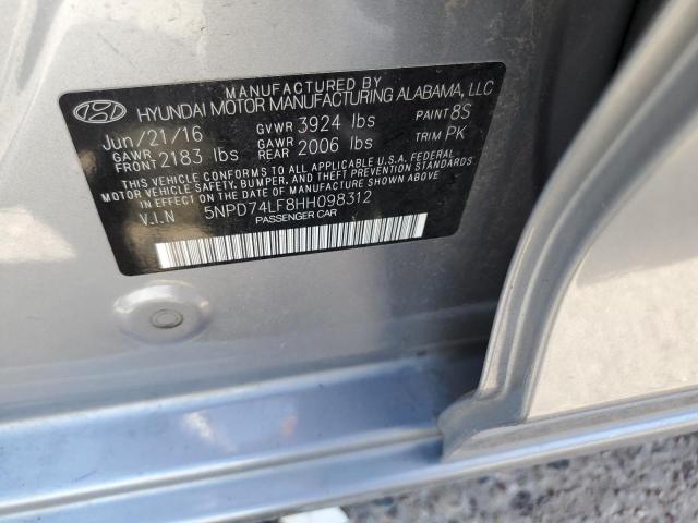 2017 HYUNDAI ELANTRA SE - 5NPD74LF8HH098312