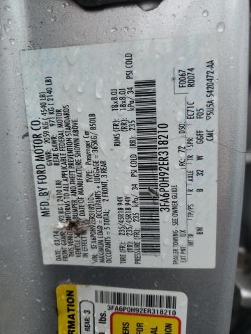 VIN 3FA6P0H92ER318210 2014 Ford Fusion, SE no.12