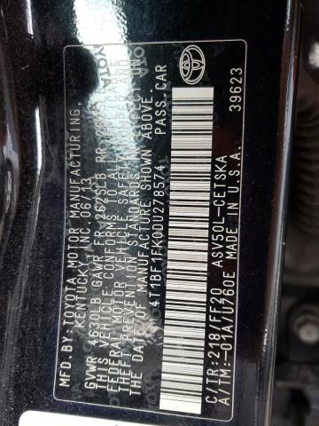 VIN 4T1BF1FK0DU278574 2013 Toyota Camry, L no.12