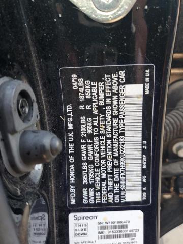 2019 HONDA CIVIC SPOR - SHHFK7H99KU222183
