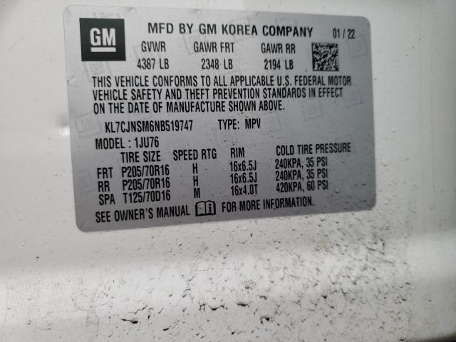 2022 CHEVROLET TRAX LS - KL7CJNSM6NB519747