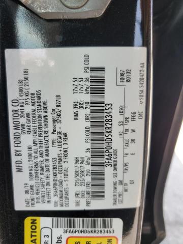 VIN 3FA6P0HD5KR283453 2019 Ford Fusion, SE no.13