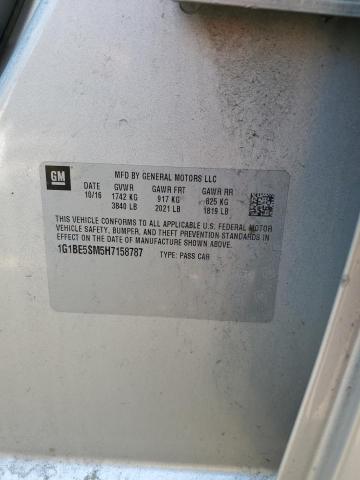 2017 CHEVROLET CRUZE LT - 1G1BE5SM5H7158787