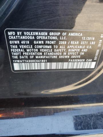 2017 VOLKSWAGEN PASSAT S - 1VWAT7A30HC041801