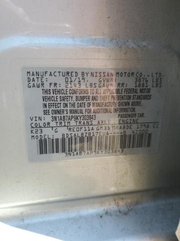 2019 NISSAN SENTRA S - 3N1AB7AP9KY303843
