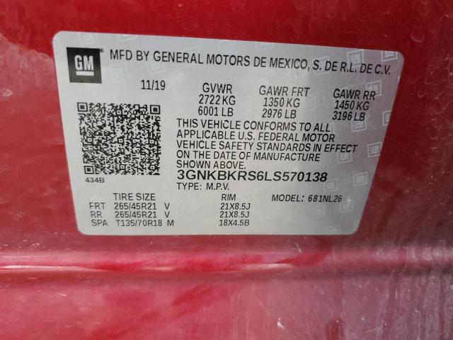 2020 CHEVROLET BLAZER - 3GNKBKRS6LS570138