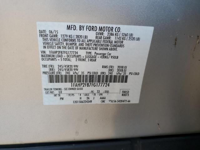 VIN 1FAHP2F87FG177724 2015 Ford Taurus, Limited no.12