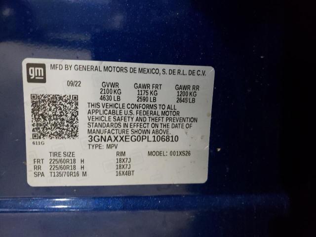 2023 CHEVROLET EQUINOX PR - 3GNAXXEG0PL106810