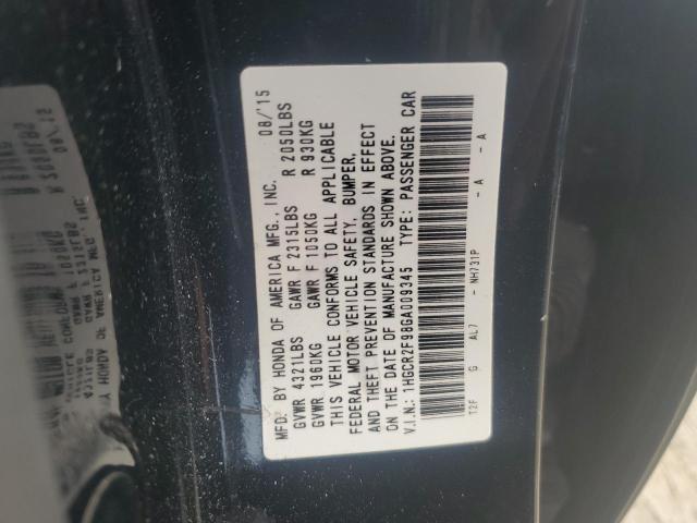 2016 HONDA ACCORD EXL - 1HGCR2F98GA009345
