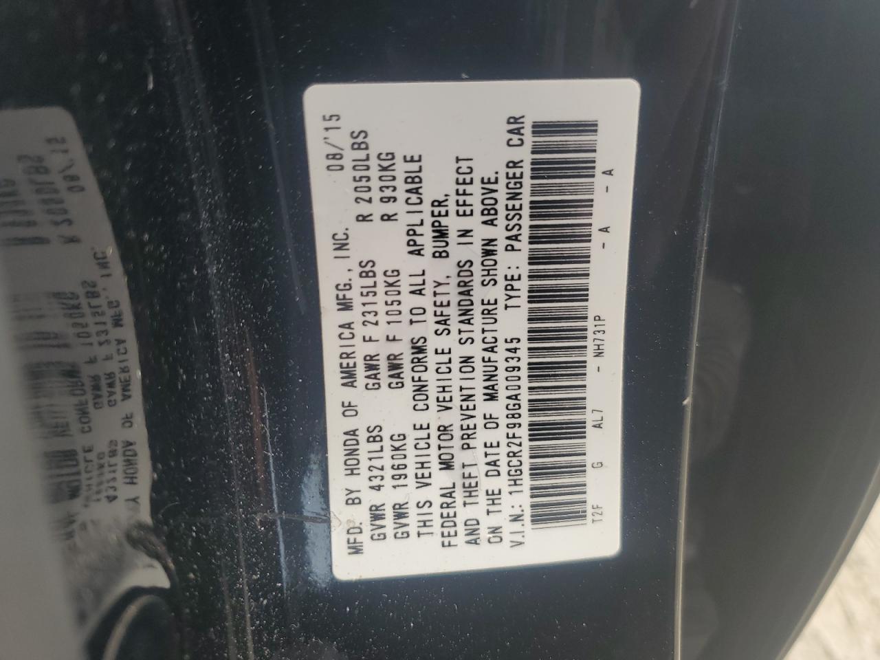 Lot #2976936807 2016 HONDA ACCORD EXL