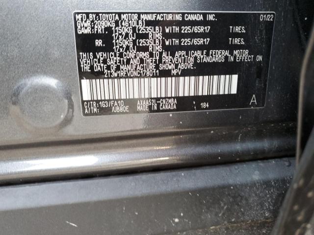 2022 TOYOTA RAV4 XLE - 2T3W1RFV0NC178011