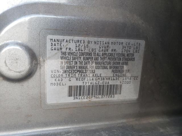 2016 NISSAN VERSA NOTE - 3N1CE2CP9GL377283
