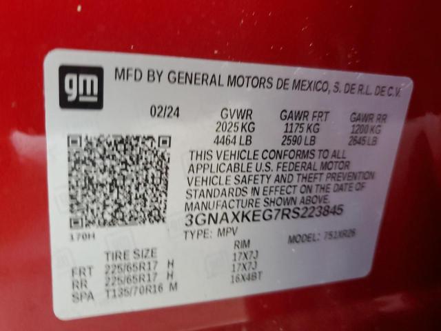 2024 CHEVROLET EQUINOX LT - 3GNAXKEG7RS223845