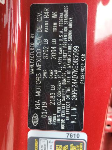 2019 KIA FORTE FE - 3KPF24AD7KE085099