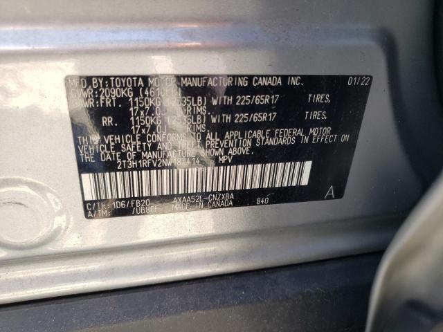 2022 TOYOTA RAV4 LE - 2T3H1RFV2NW187414