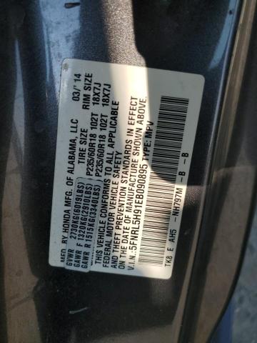 VIN 5FNRL5H91EB090895 2014 Honda Odyssey, Touring no.13