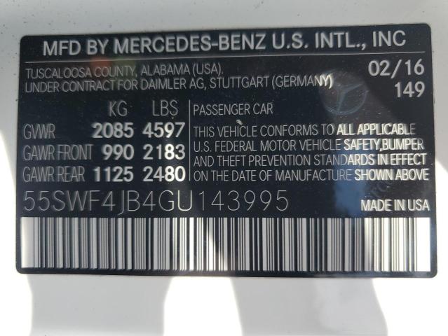 VIN 55SWF4JB4GU143995 2016 Mercedes-Benz C-Class, 300 no.12