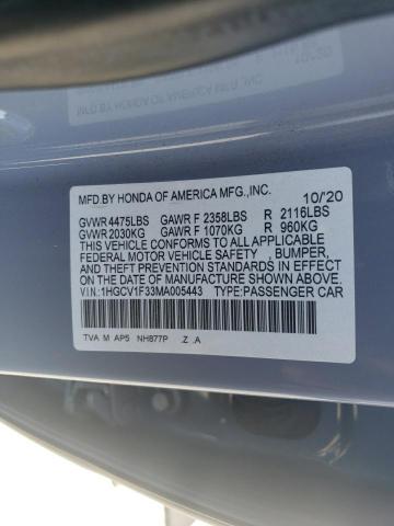 2021 HONDA ACCORD SPO - 1HGCV1F33MA005443