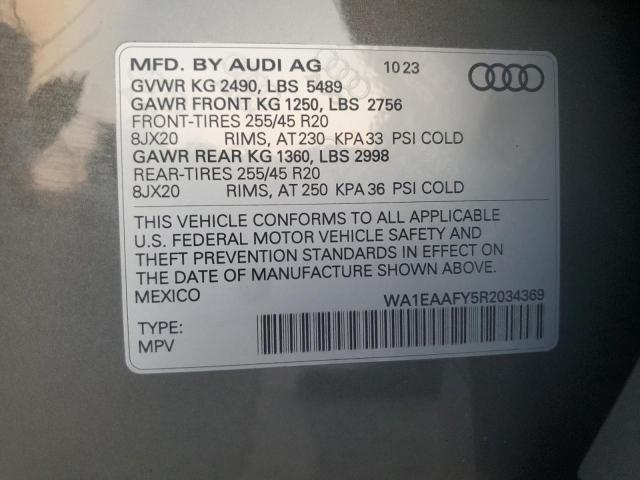 VIN WA1EAAFY5R2034369 2024 Audi Q5, Premium Plus 45 no.13