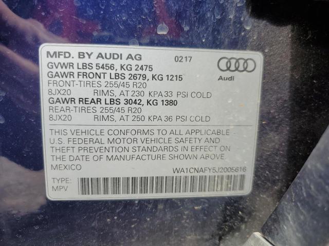 2018 AUDI Q5 PRESTIG WA1CNAFY5J2005616