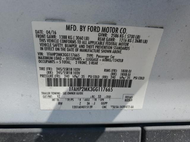 VIN 1FAHP2MK3GG117665 2016 Ford Taurus, Police Inte... no.13