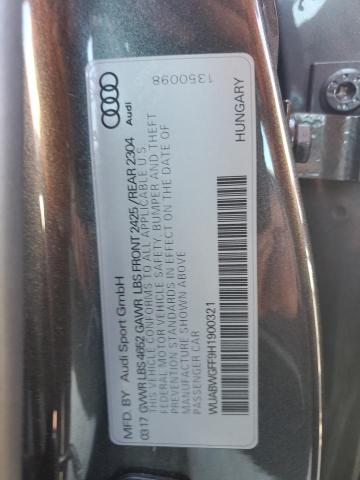 2017 AUDI RS3 WUABWGFF9H1900321