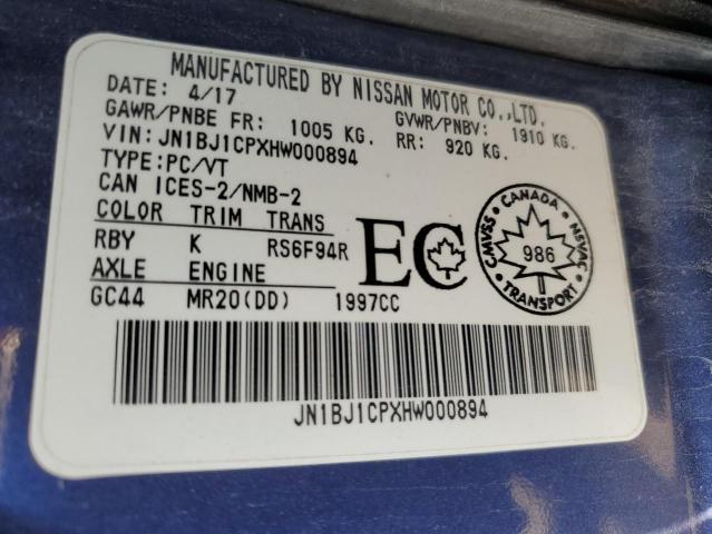 2017 NISSAN QASHQAI - JN1BJ1CPXHW000894