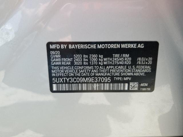 VIN 5UXTY3C09M9E37095 2021 BMW X3, Sdrive30I no.14