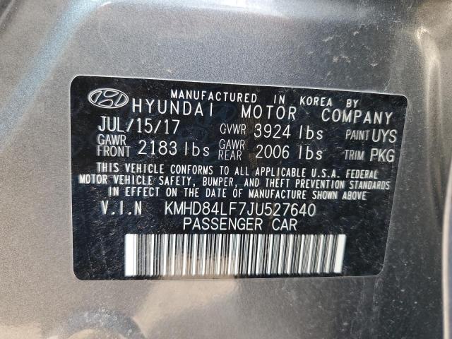 2018 HYUNDAI ELANTRA SE - KMHD84LF7JU527640