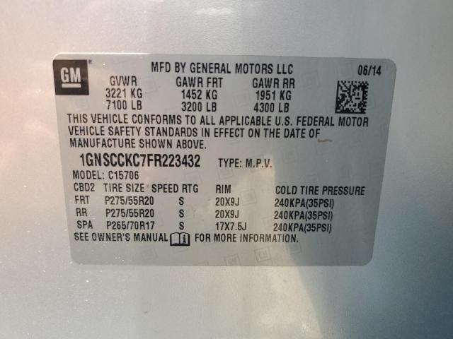 2015 CHEVROLET TAHOE C150 - 1GNSCCKC7FR223432
