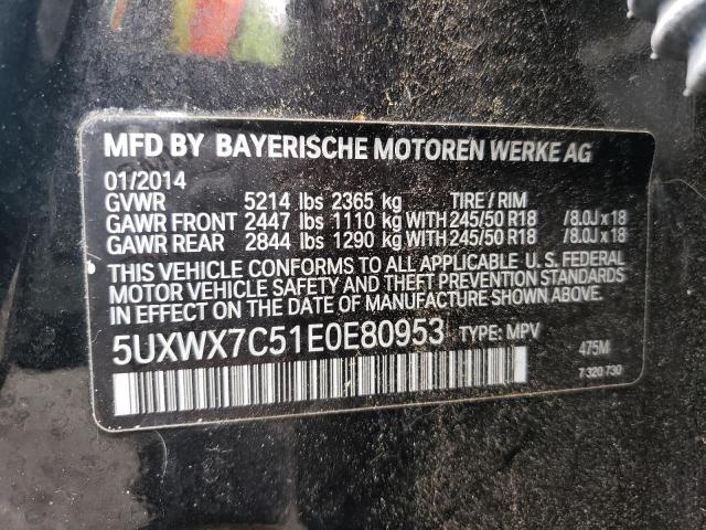 VIN 5UXWX7C51E0E80953 2014 BMW X3, Xdrive35I no.13