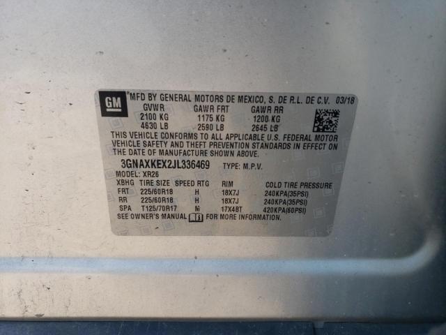 2018 CHEVROLET EQUINOX LT - 3GNAXKEX2JL336469