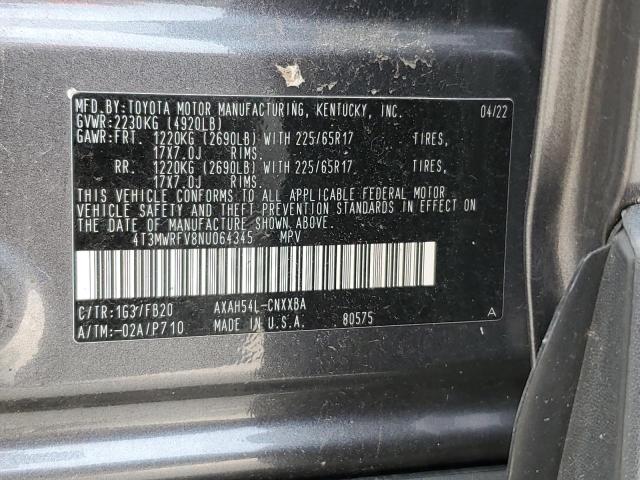 2022 TOYOTA RAV4 LE - 4T3MWRFV8NU064345