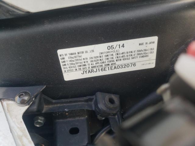 2014 YAMAHA YZFR6 JYARJ16E1EA032076