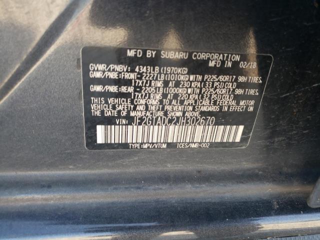 2018 SUBARU CROSSTREK - JF2GTADC2JH302670