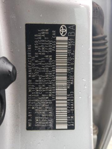 2016 TOYOTA COROLLA L - 5YFBURHE6GP489912