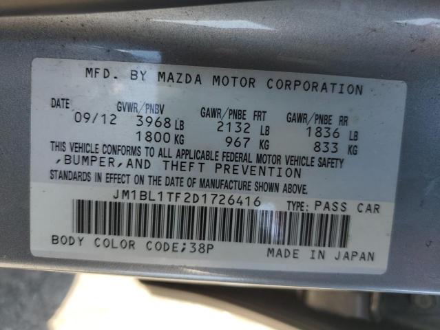 VIN JM1BL1TF2D1726416 2013 Mazda 3, I no.12