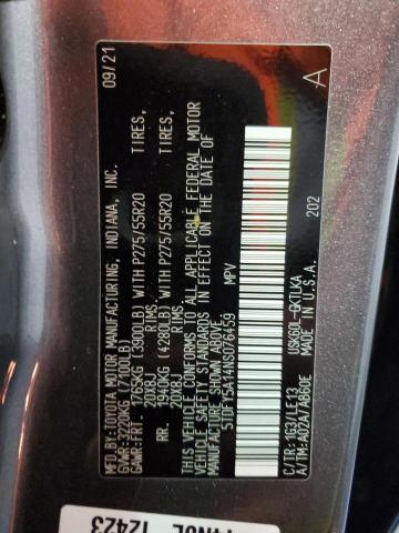 2022 TOYOTA SEQUOIA LI - 5TDFY5A14NS076459