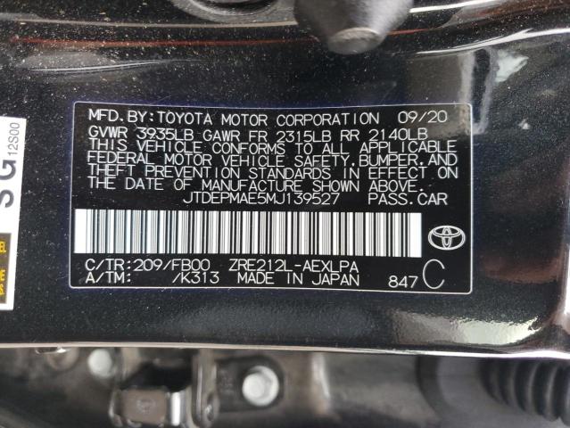2021 TOYOTA COROLLA LE - JTDEPMAE5MJ139527