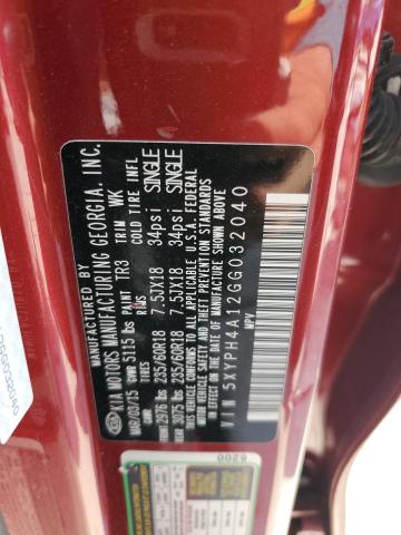 2016 KIA SORENTO EX - 5XYPH4A12GG032040